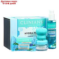 Подарочный набор женский Clinians Hydra Plus:Крем+Гель для умывания+Салфетки+Щетка для лица