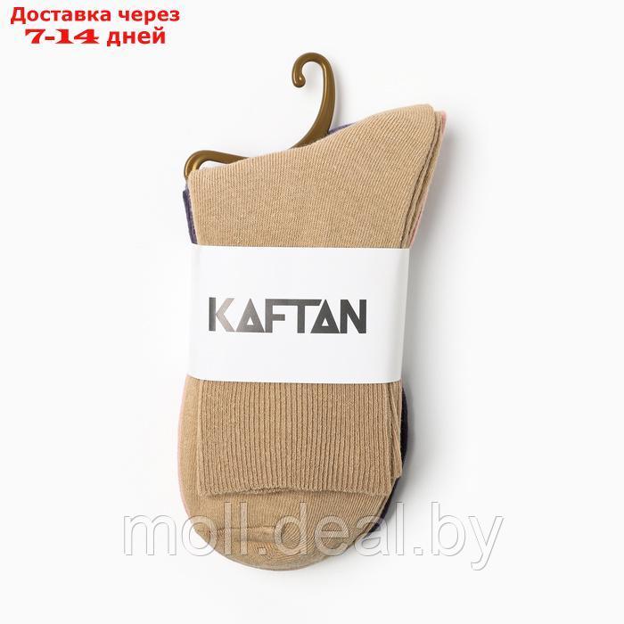 Набор женских носков KAFTAN Base 3 пары, р. 36-39 (23-25 см) сиренев/розов/беж - фото 3 - id-p226886070