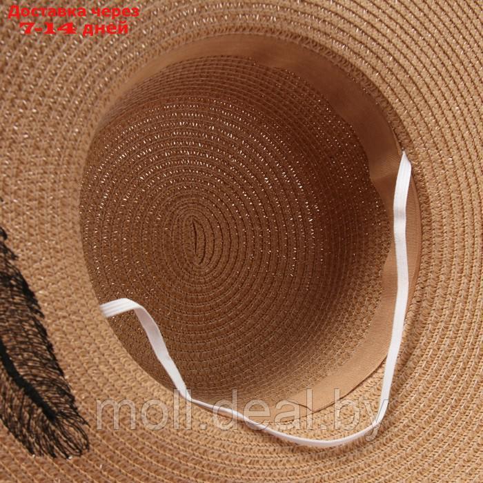 Шляпа женская MINAKU, цвет светло-коричневый, р-р 58 - фото 5 - id-p227091161