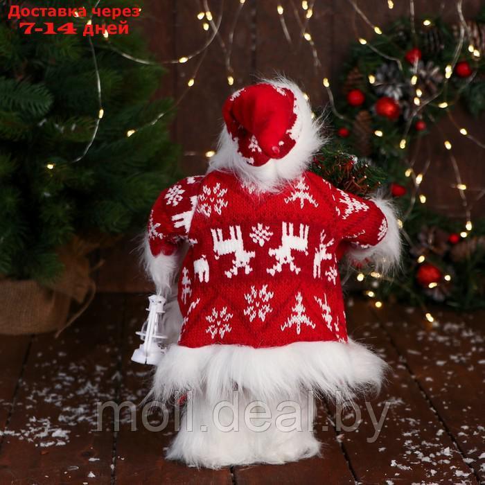 Дед Мороз "С коробками подарком и фонариком" 31 см, красный - фото 3 - id-p227099029