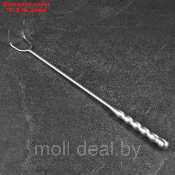 Крюк для мяса универсальный двойной, 50см, с металлической ручкой - фото 2 - id-p227075274