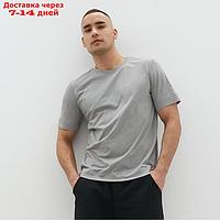 Футболка мужская MINAKU: Basic line MAN цвет серая полоска, р-р 54