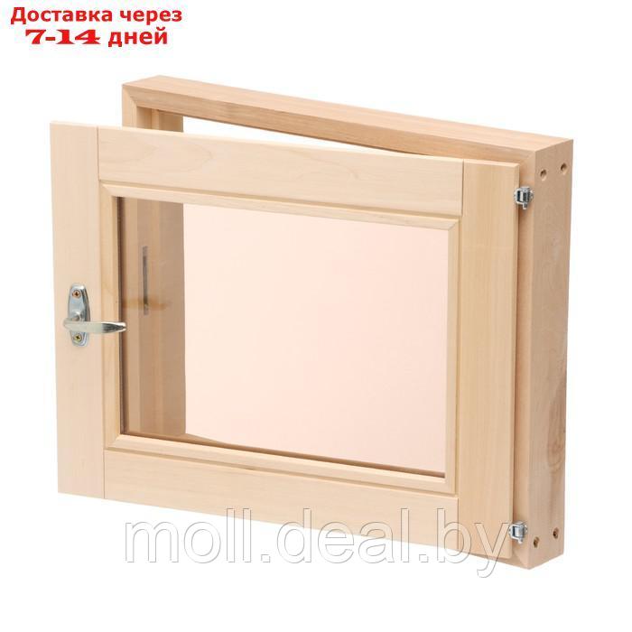 Окно, 40×50см, однокамерный стеклопакет, бронза, из липы - фото 4 - id-p226889965