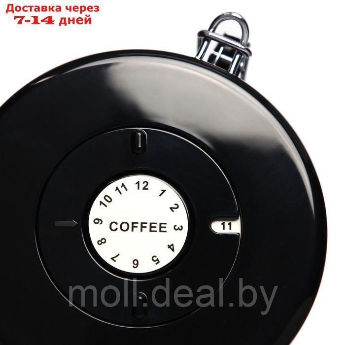 Герметичный контейнер для хранения молотого кофе и кофейных зерен, 1500 мл, 12х12 см, черный 94751 - фото 6 - id-p227109739