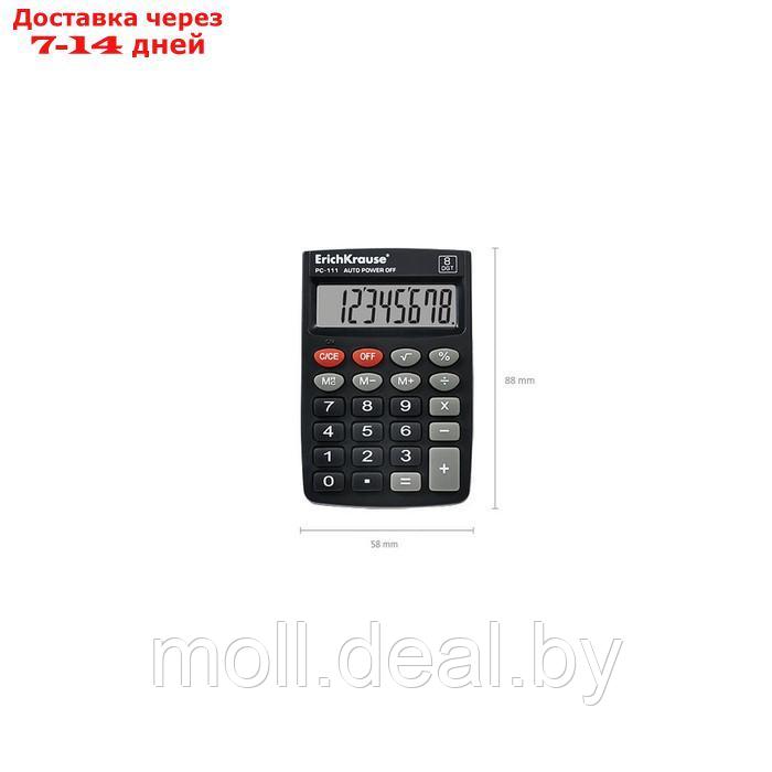 Калькулятор карманный 8-разрядов ErichKrause® PC-111 (в коробке по 1 шт.) - фото 4 - id-p227093246