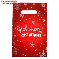 Пакет "Новогодний сюрприз", полиэтиленовый с вырубной ручкой, 20х30 см, 30 мкм набор 20 штук