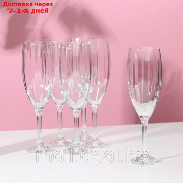 Набор бокалов для шампанского "Магнолия", 210 мл, 6 шт - фото 1 - id-p227107568