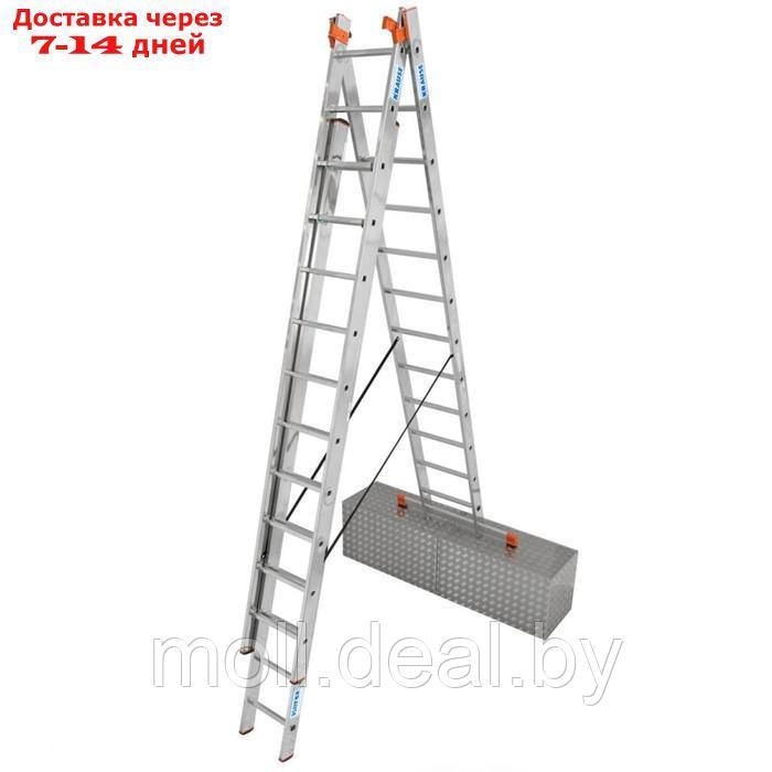 Лестница KRAUSE MONTO TRIBILO, алюминиевая, трехсекционная, 12 ступеней - фото 1 - id-p227113993