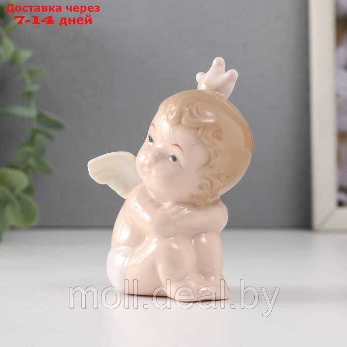 Сувенир керамика "Малыш-ангел сидит в короне" 5х7х9,5 см - фото 2 - id-p227081266