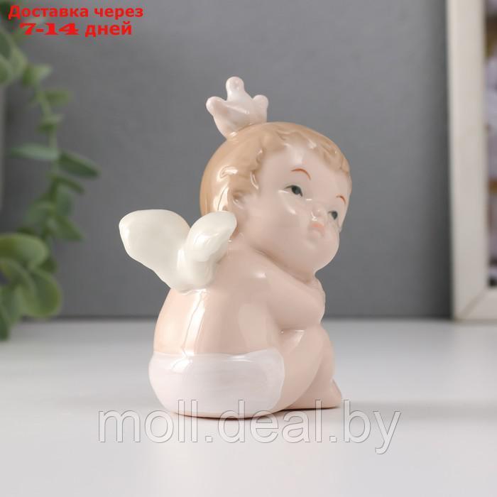 Сувенир керамика "Малыш-ангел сидит в короне" 5х7х9,5 см - фото 4 - id-p227081266