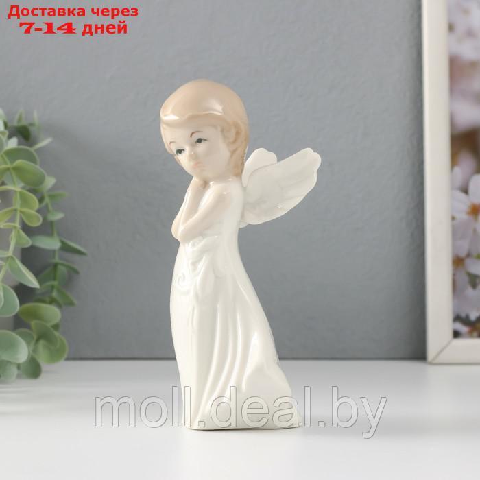 Сувенир керамика "Девочка-ангел в платье с узорами со сложенными руками" 6х8х16,5 см - фото 2 - id-p227081267