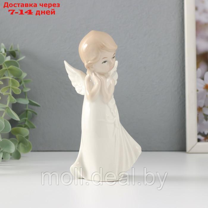 Сувенир керамика "Девочка-ангел в платье с узорами со сложенными руками" 6х8х16,5 см - фото 4 - id-p227081267