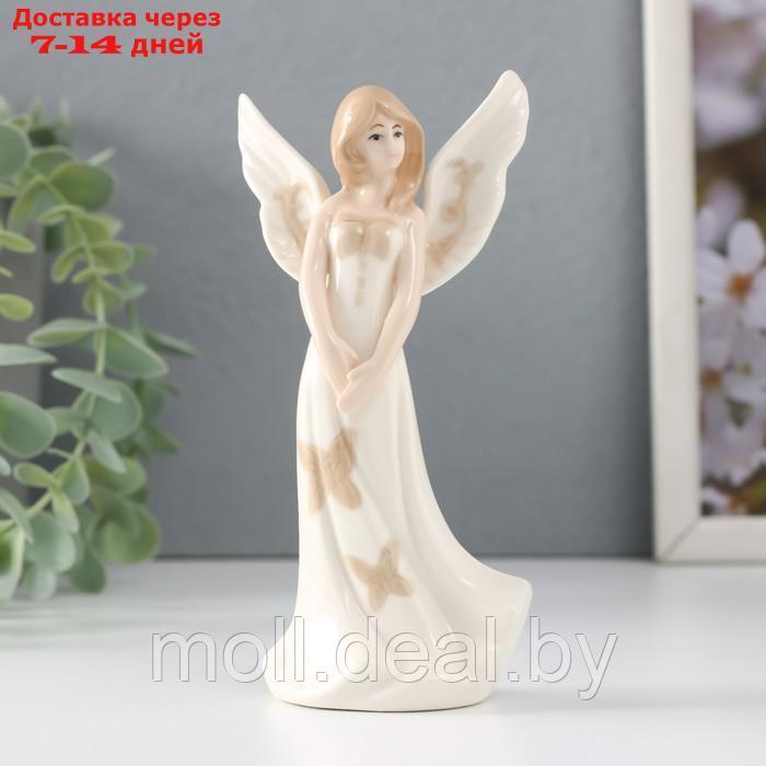 Сувенир керамика "Девушка-ангел в белом платье с бабочками" 4,5х7х14,5 см - фото 1 - id-p227081269