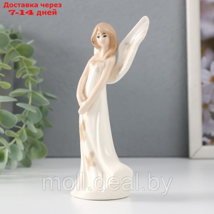 Сувенир керамика "Девушка-ангел в белом платье с бабочками" 4,5х7х14,5 см - фото 2 - id-p227081269