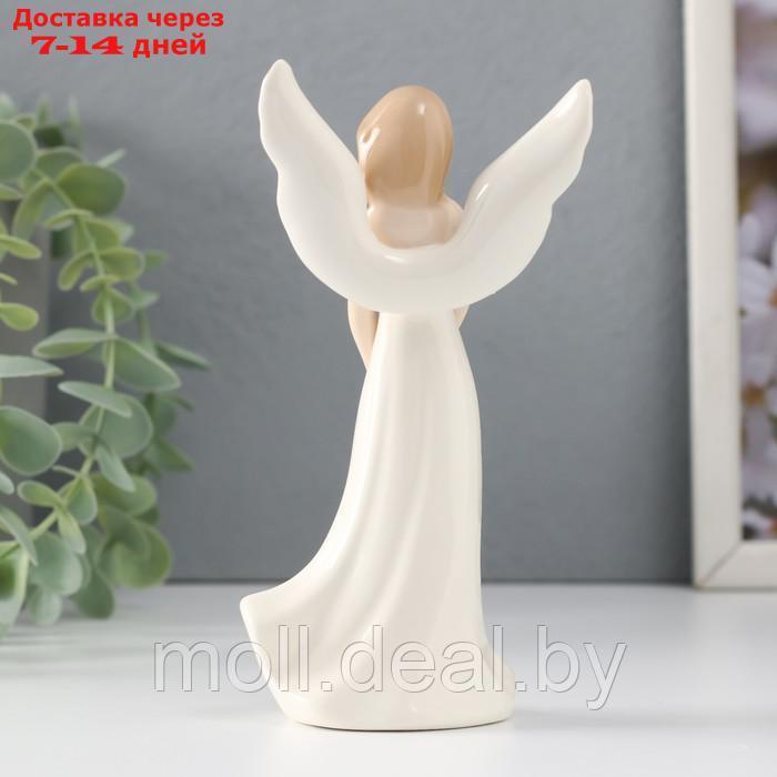 Сувенир керамика "Девушка-ангел в белом платье с бабочками" 4,5х7х14,5 см - фото 3 - id-p227081269