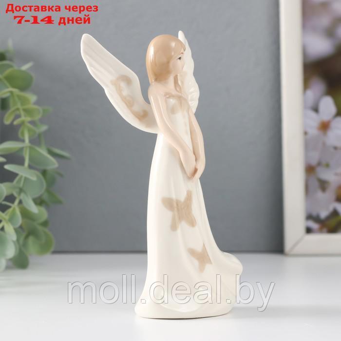 Сувенир керамика "Девушка-ангел в белом платье с бабочками" 4,5х7х14,5 см - фото 4 - id-p227081269