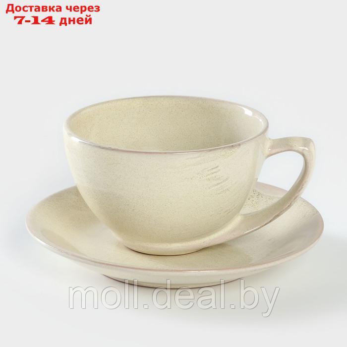 Чайная пара керамическая "Шебби", 2 предмета: чашка 250 мл, блюдце d=15 см - фото 1 - id-p227076292
