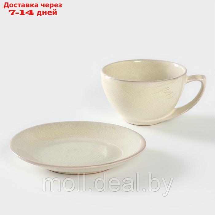 Чайная пара керамическая "Шебби", 2 предмета: чашка 250 мл, блюдце d=15 см - фото 2 - id-p227076292