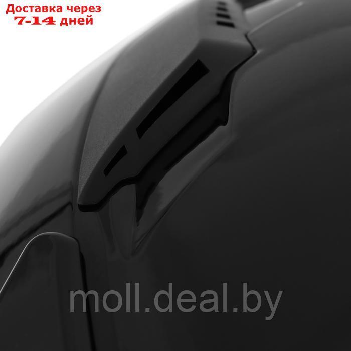 Шлем кроссовый, размер M, модель - BLD-819-7, черный глянцевый - фото 10 - id-p227089201