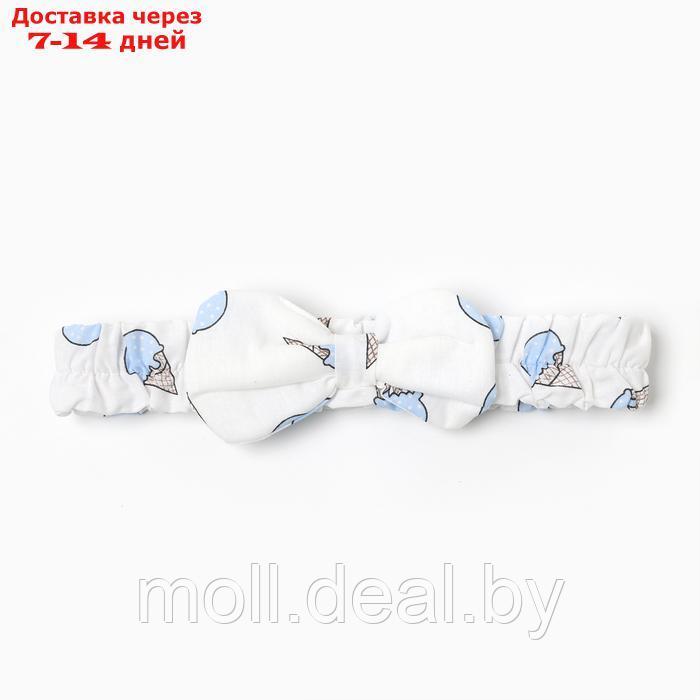 Набор для новорождённого (одеяло, шапочка, пояс), цвет голубой, рост 56-62 см - фото 5 - id-p227085262
