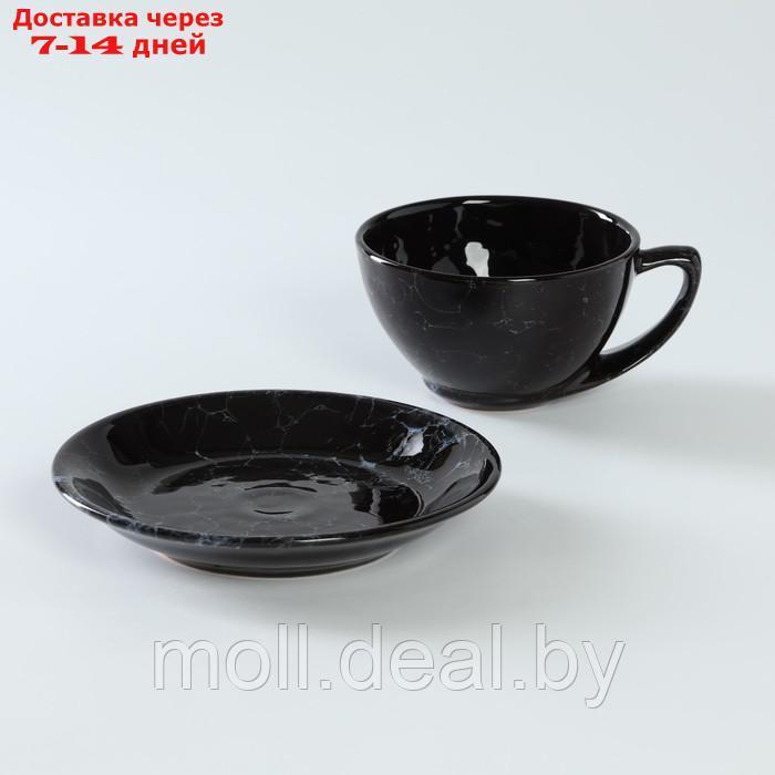Чайная пара керамическая "Вуаль", 2 предмета: чашка 250 мл, блюдце d=15 см - фото 2 - id-p227076297