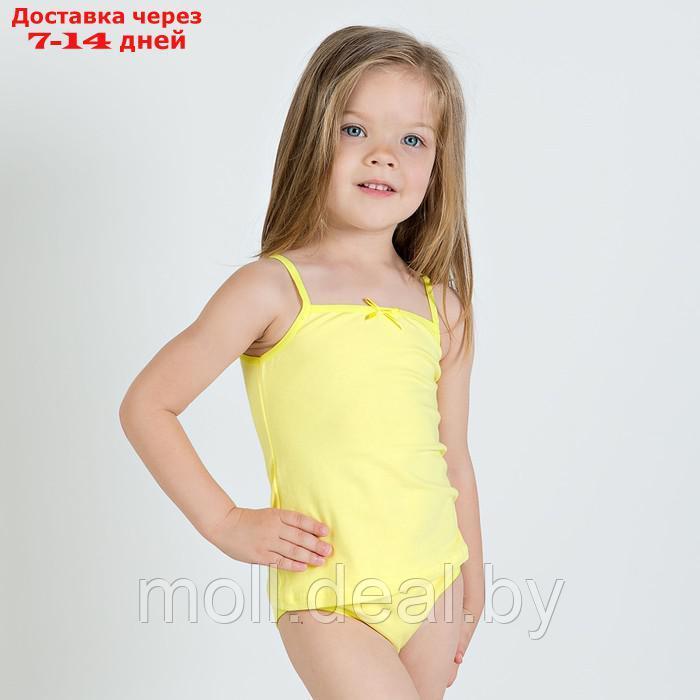 Майка для девочек Basic, рост 110-116 см, цвет жёлтый - фото 1 - id-p227086219
