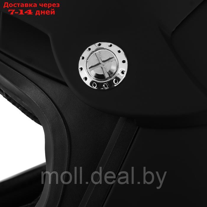 Шлем кроссовый, размер L, модель - BLD-819-7, черный матовый - фото 2 - id-p227089208
