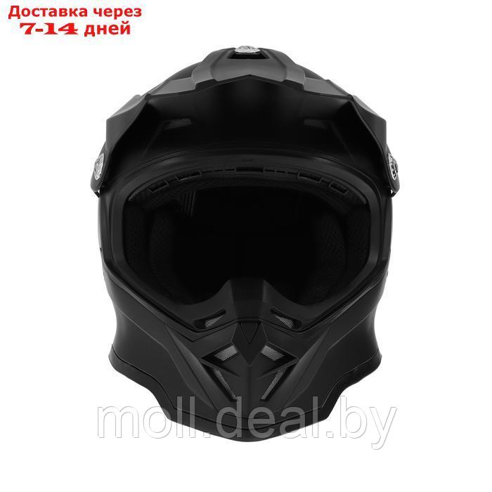 Шлем кроссовый, размер L, модель - BLD-819-7, черный матовый - фото 5 - id-p227089208