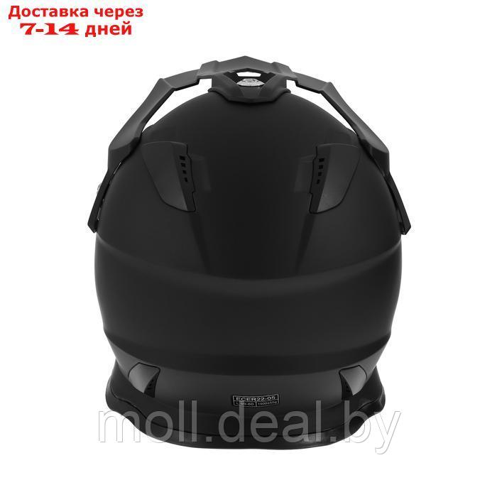 Шлем кроссовый, размер L, модель - BLD-819-7, черный матовый - фото 7 - id-p227089208