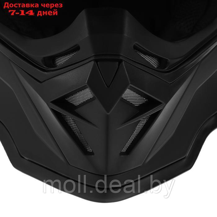 Шлем кроссовый, размер L, модель - BLD-819-7, черный матовый - фото 9 - id-p227089208