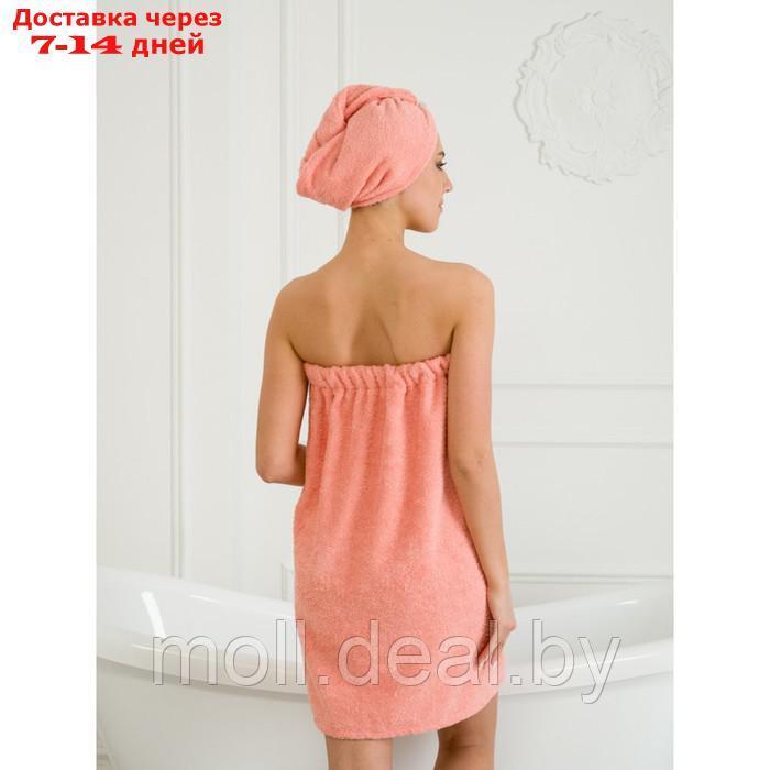 Набор для бани женский: чалма, парео, рукавица, размер S-L - фото 3 - id-p227099083