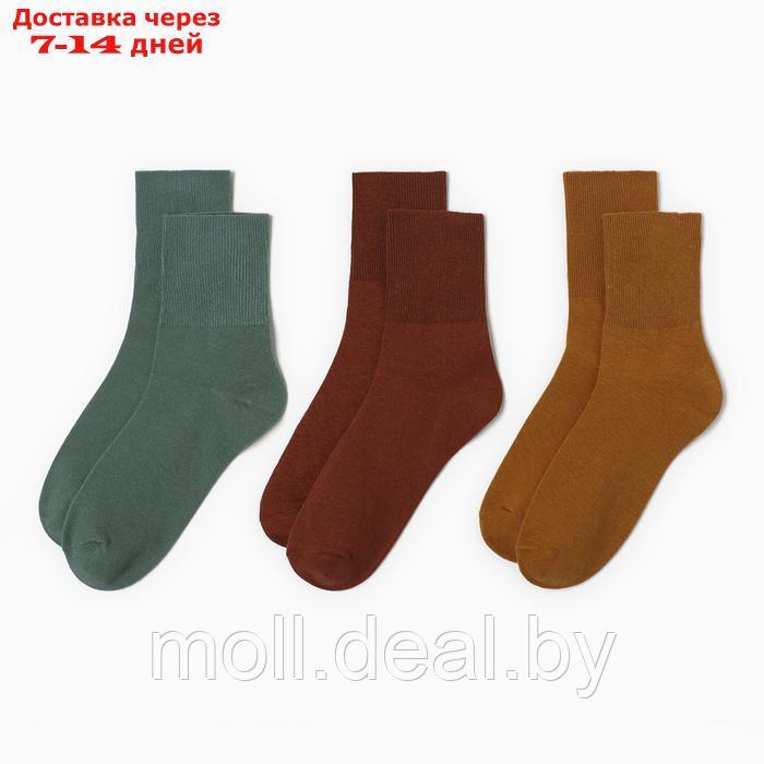 Набор женских носков KAFTAN Base 3 пары, р. 36-39 (23-25 см) горчичн/терракот/зелен - фото 1 - id-p227087243