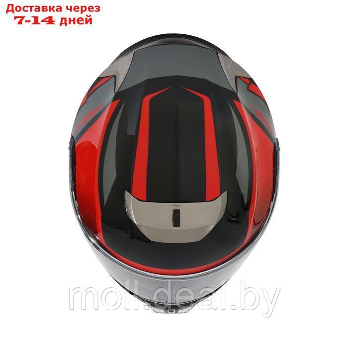 Шлем модуляр с двумя визорами, размер XXL, модель - BLD-160E, черно-красный - фото 2 - id-p227088204
