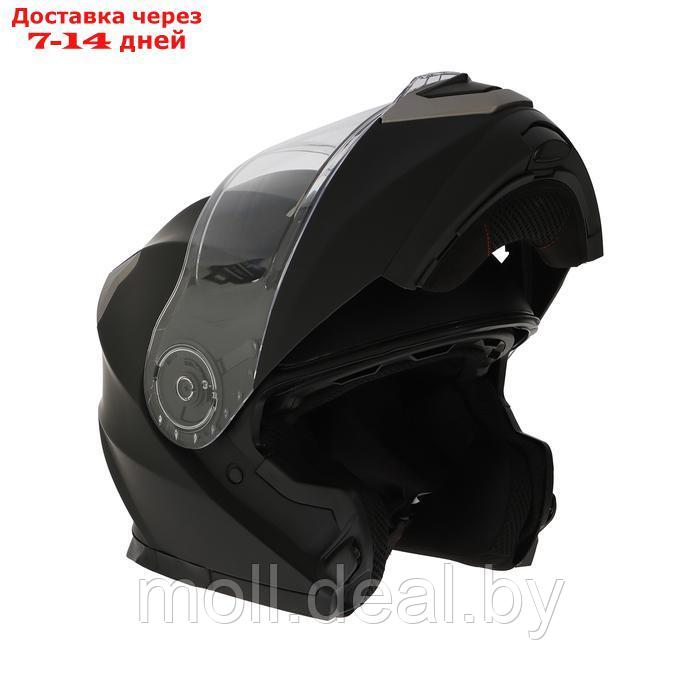 Шлем модуляр с двумя визорами, размер M, модель - BLD-160E, черный матовый - фото 5 - id-p227087249