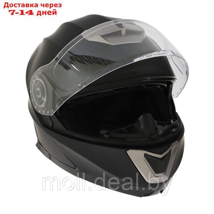 Шлем модуляр с двумя визорами, размер M, модель - BLD-160E, черный матовый - фото 7 - id-p227087249