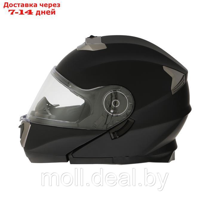 Шлем модуляр с двумя визорами, размер M, модель - BLD-160E, черный матовый - фото 10 - id-p227087249