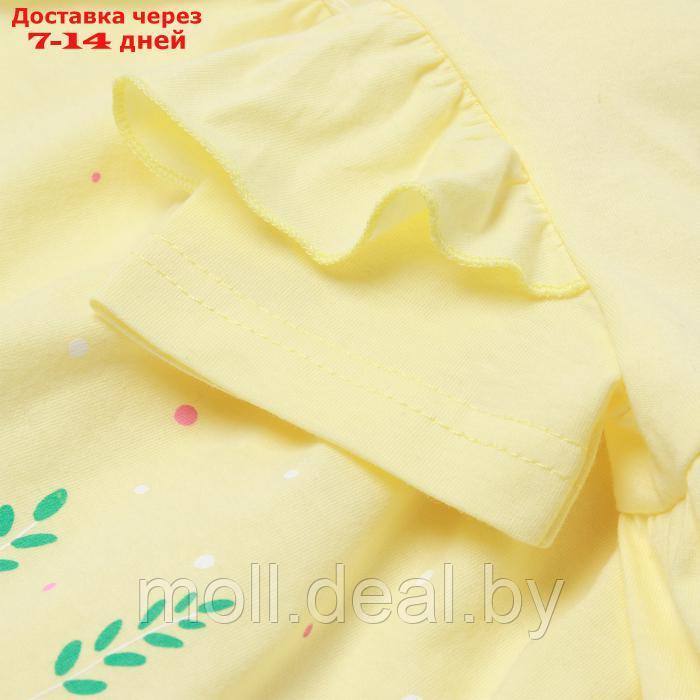 Комплект для девочки (платье,трусы,повязка с бантом), цвет желтый, рост 68 см - фото 3 - id-p227083267