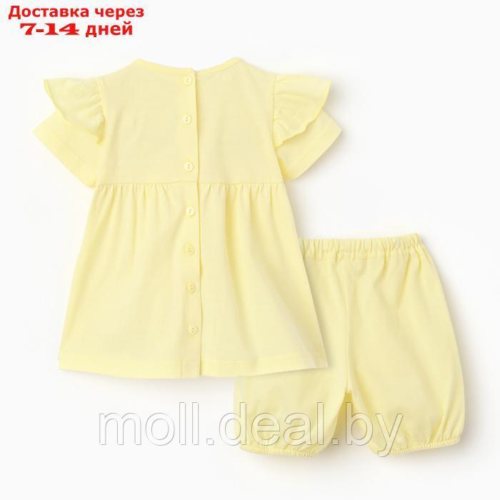 Комплект для девочки (платье,трусы,повязка с бантом), цвет желтый, рост 68 см - фото 5 - id-p227083267