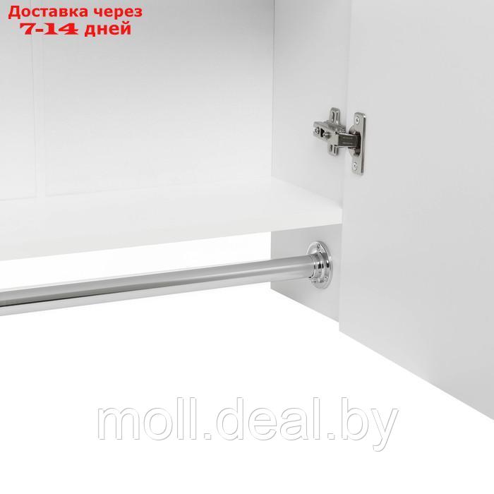 Шкаф для ванной комнаты со штангой, белый, 70 х 60 х 20 см - фото 5 - id-p227078288