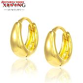 Серьги-кольца XUPING объём, d=1,1 см, цвет золото