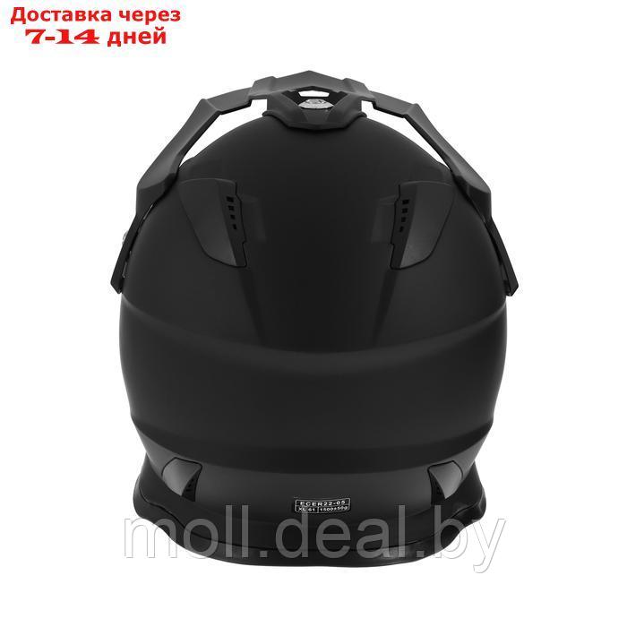 Шлем кроссовый, размер XL, модель - BLD-819-7, черный матовый - фото 7 - id-p227089230