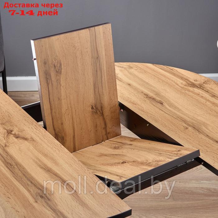 Стол кухонный на одной ножке раздвижной Норд, 90(122)х90х97, ЛДСП 22мм/Пластик, Дуб Вотан - фото 6 - id-p227078299