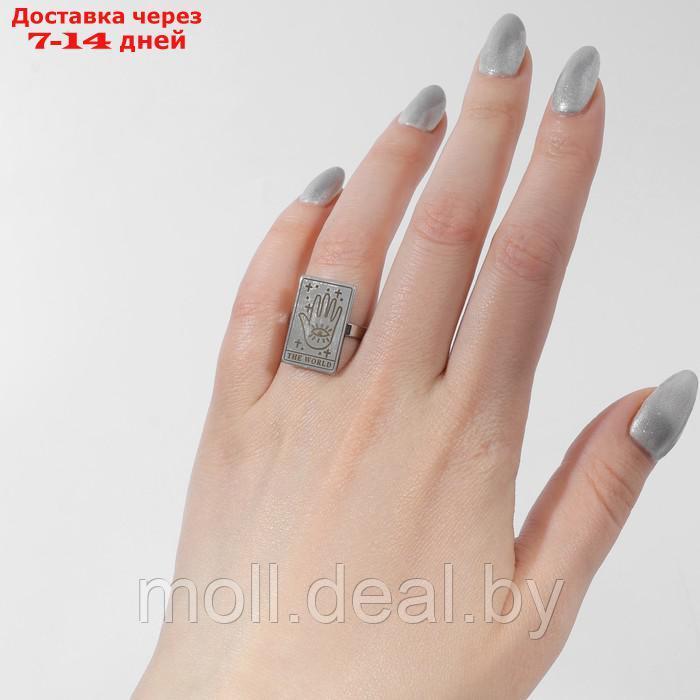 Кольцо "Таро" мир, цвет серебро, 16 размер - фото 2 - id-p227109842