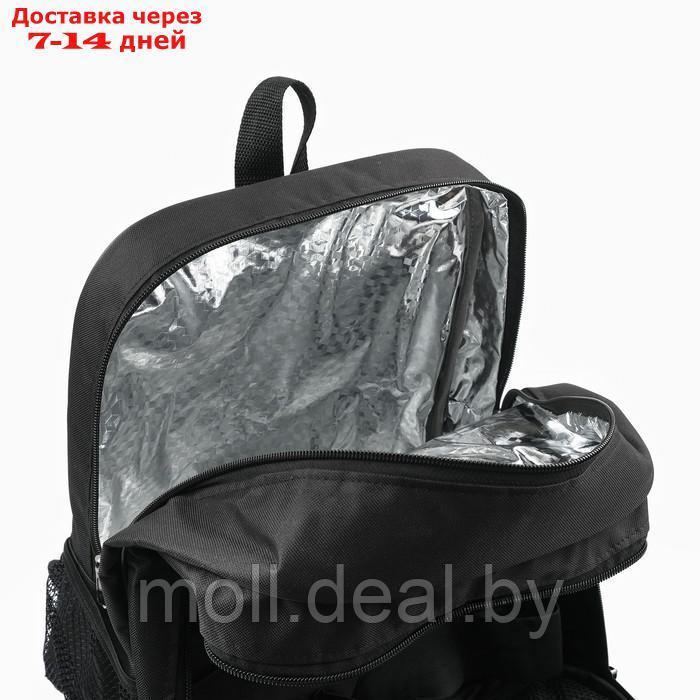 Терморюкзак, 30 л, с отделением для посуды, 40 х 34 х 23 см, черный - фото 3 - id-p227099103