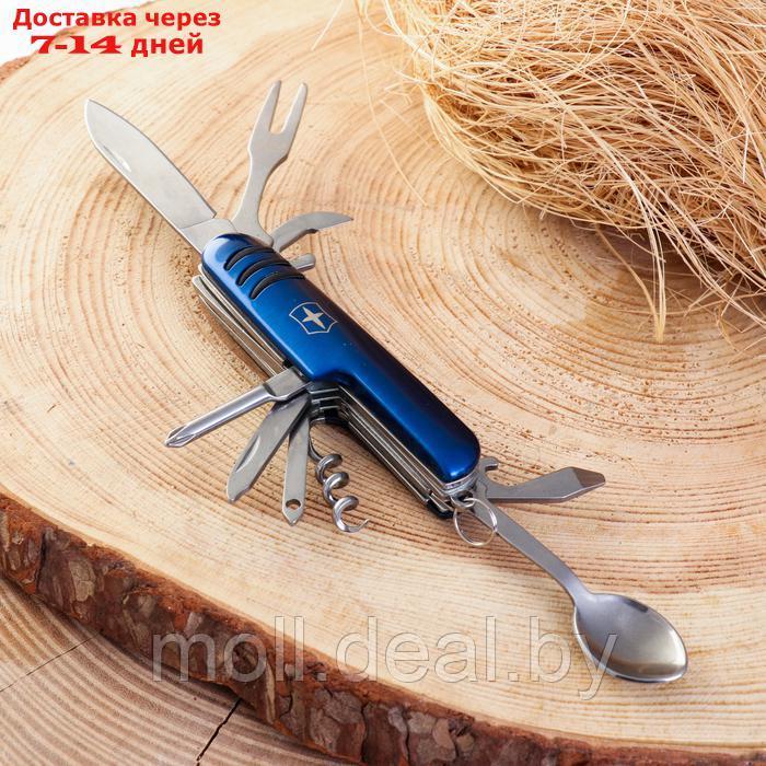 Нож швейцарский 9в1, синий - фото 2 - id-p227087265