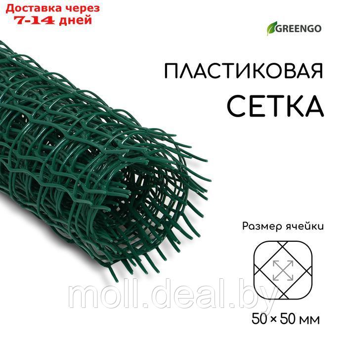 Сетка садовая, 0,5 × 5 м, ячейка квадрат 50 × 50 мм, пластиковая, зелёная, Greengo - фото 2 - id-p227075338