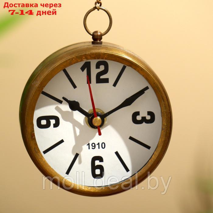 Настольные часы 32х21 см, (диаметр часов 8 см), латунь - фото 5 - id-p227080332