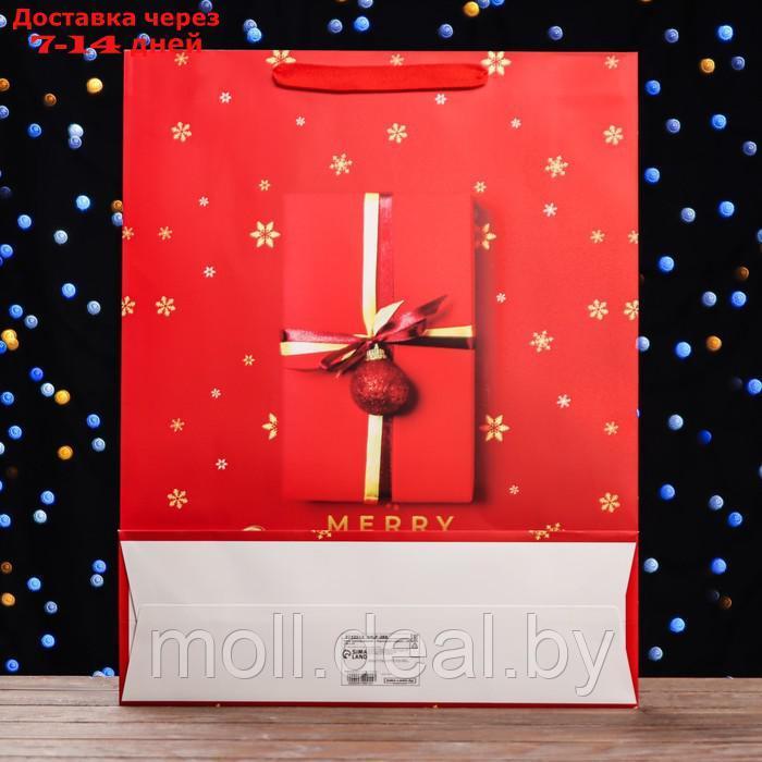 Пакет ламинированный вертикальный "Новогодний подарок", 43 x 55 x 15 - фото 2 - id-p227096708