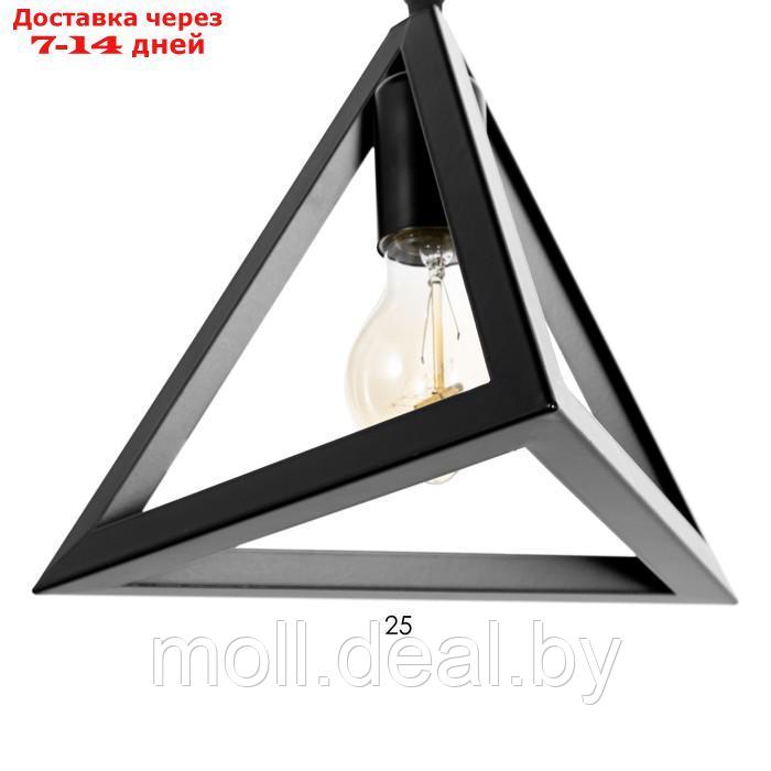 Светильник-каскад "Треугольник" 6хЕ27 40Вт черный 55х55х230 см - фото 5 - id-p227077326