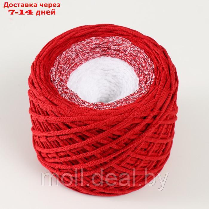 Хлопковый шнур 3 мм 220м/240±5 гр Градиент "Лето" (красный/белый) - фото 1 - id-p227089243